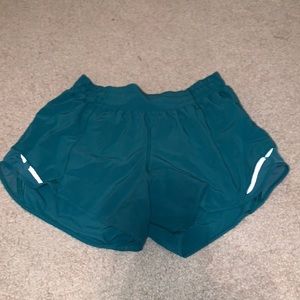 Turquoise Lululemon shorts